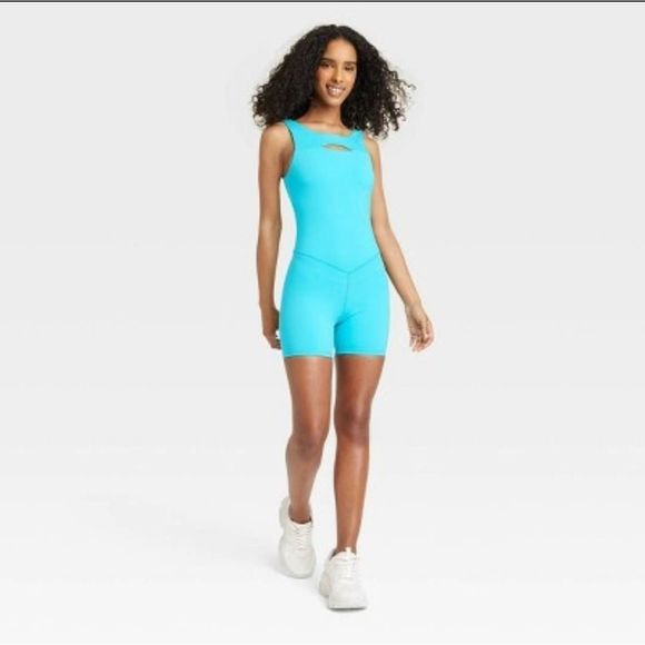 Joy Lab women's blue wave work-out activewear Bodysuit - various sizes - Picture 6 of 10